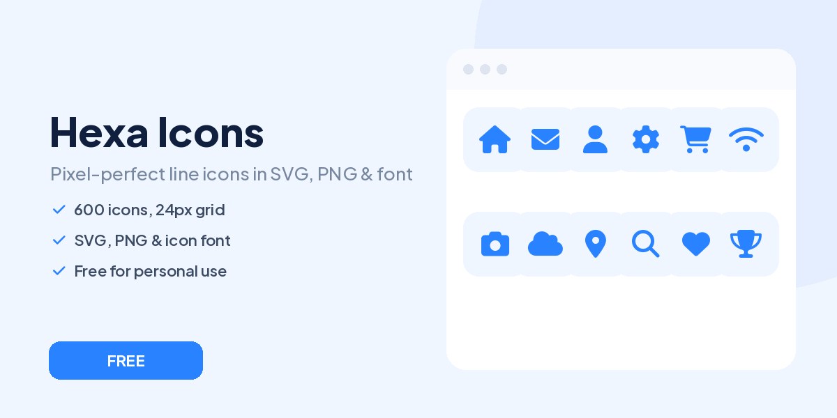 Hexa Icons - 600 Line Icons