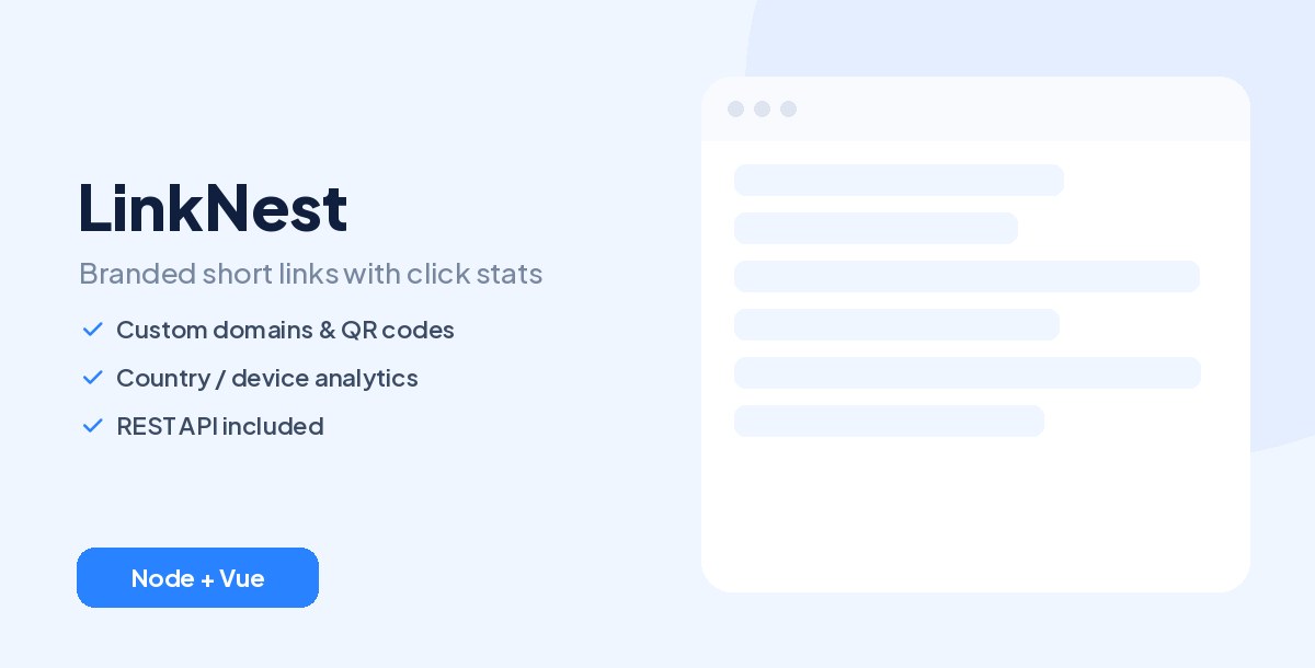LinkNest - URL Shortener with Analytics